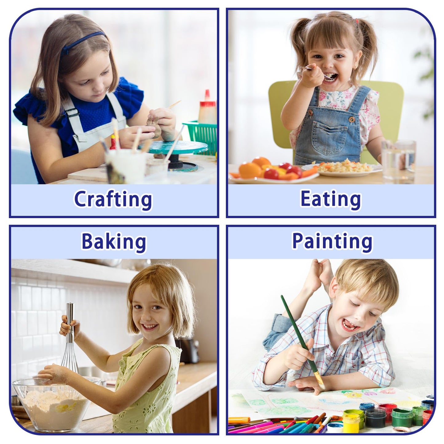 Kopokita Kids Art Smock – Waterproof Painting Apron with Long Sleeves & 3 Pockets (Ages 2-6)