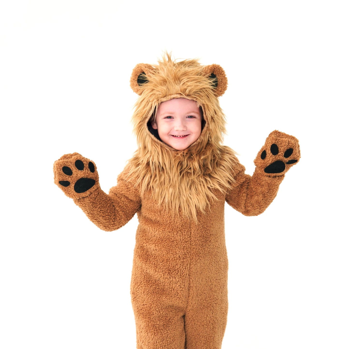 Kosgraiy Lion Costume for Kids | Unisex Lion Onesie (Size S, 4-6 Years)