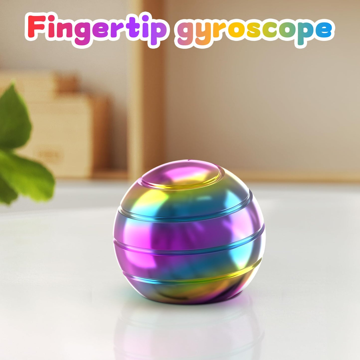 Kryfa Hypnotic Kinetic Desk Toy – Rainbow Spin for Focus & Fidgeting