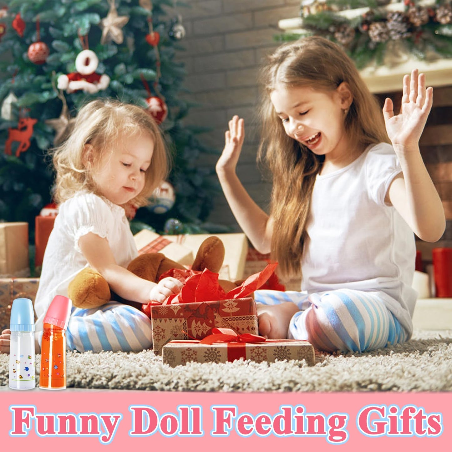Kuihaazi 12PCS Baby Doll Accessories Set – Pretend Feeding & Role-Play Toys