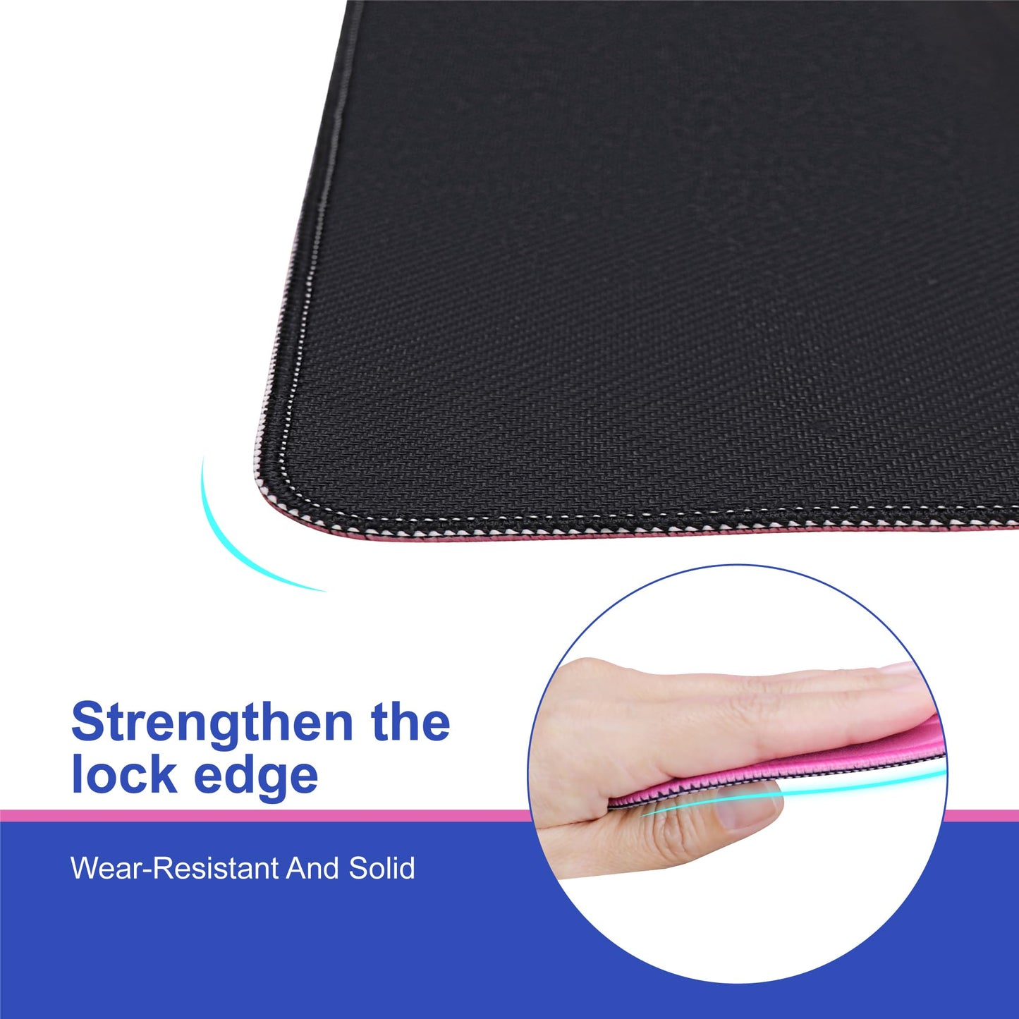 KUNTE Mahjong Mat for Table – 32x32 in Pink with Printed Rules | Non-Slip, Waterproof & Foldable