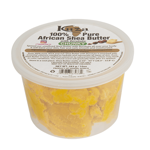 Kuza 100% Pure African Shea Butter Chunky - Deeply Moisturises & Nourishes for Hair & Skin 283g/9.98 oz