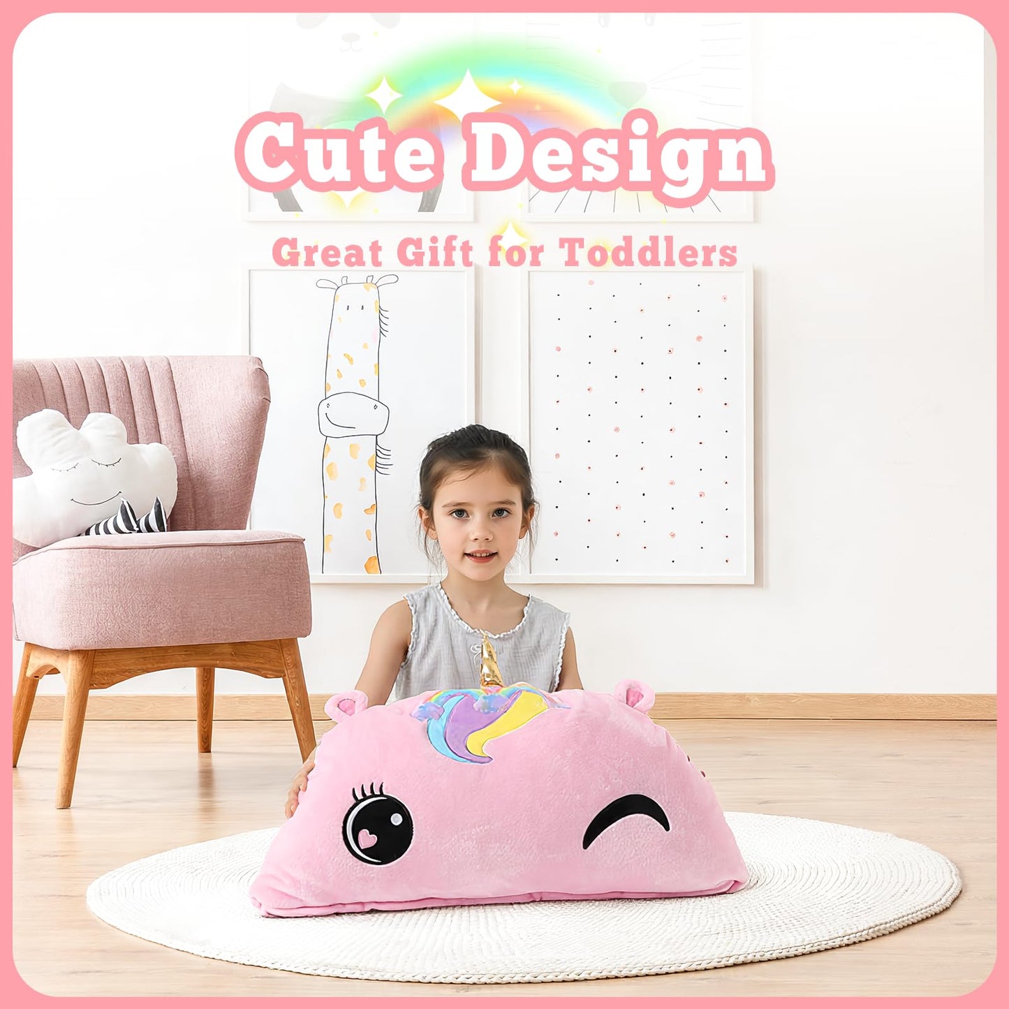 Kyerlish Kids Sleeping Bag – 2-in-1 Unicorn Plush Nap Mat (68 x 26), Ages 3–12