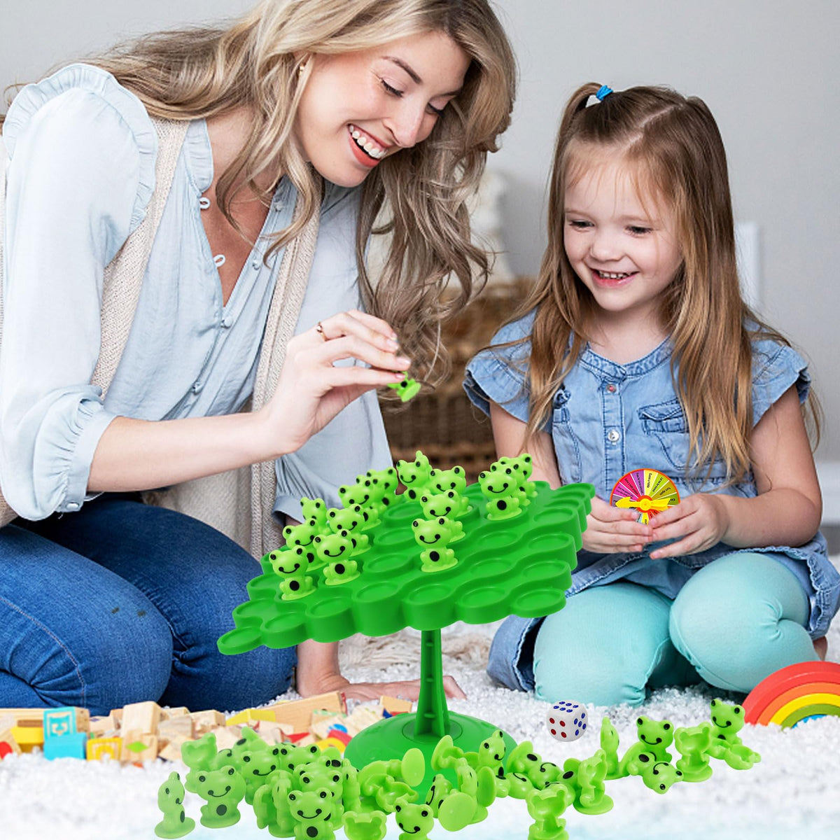 kykake Frog Balance Game Toys - Two-Player Family Puzzle & Montessori Toy
