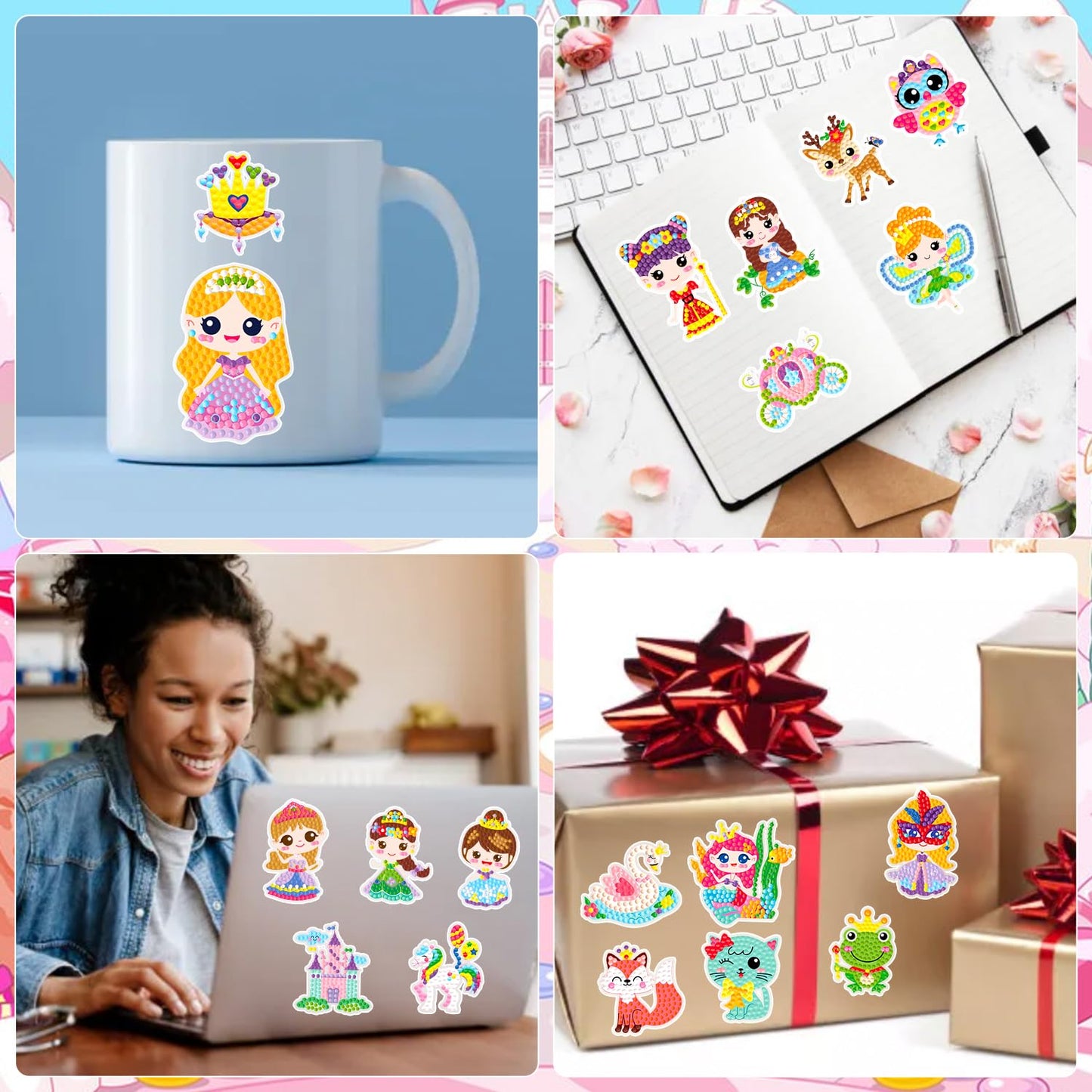 Labeol Diamond Art Kits for Kids & Beginners – Princess Sticker by Numbers