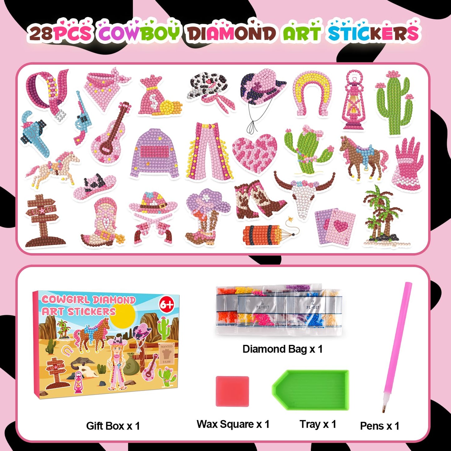 Labeol Diamond Art Kits for Kids & Beginners – Excavator Sticker by Numbers