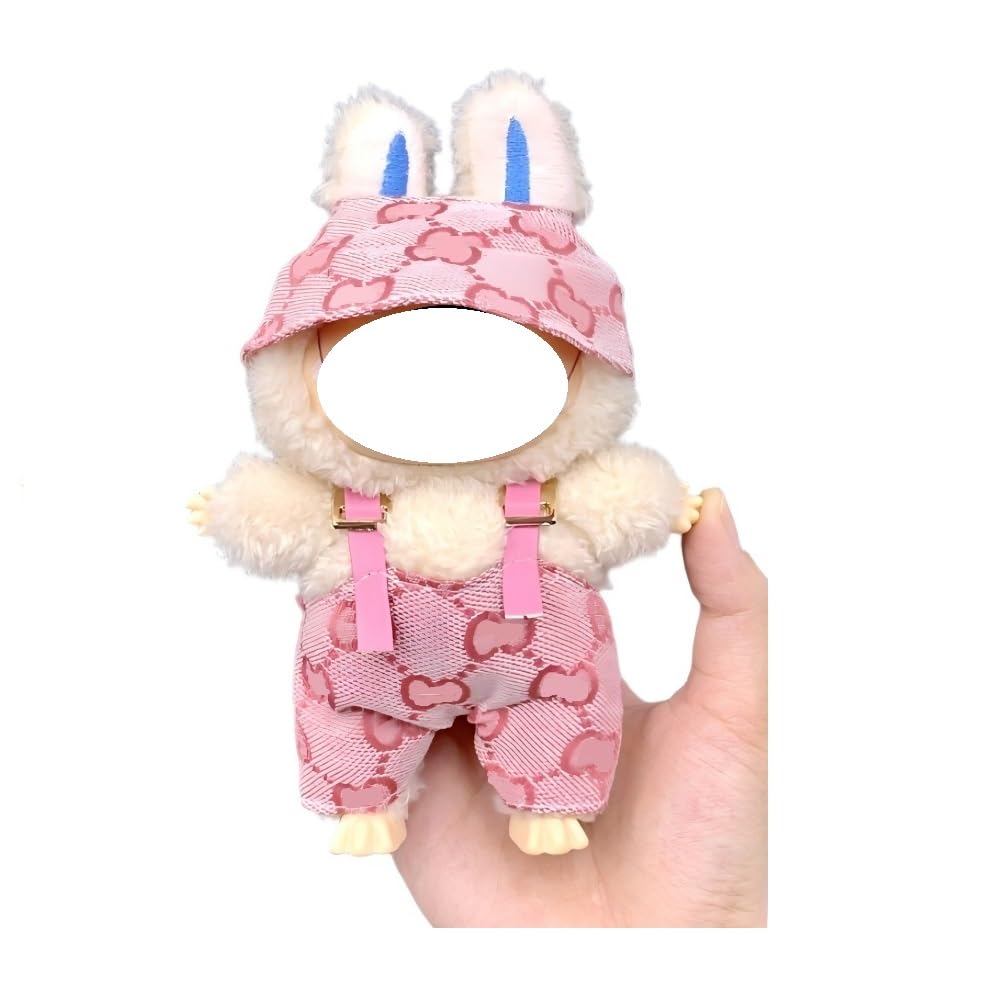 LABUBU Doll Clothes Set – 2-Piece Crochet Dress & Bow Tie for 17cm Dolls