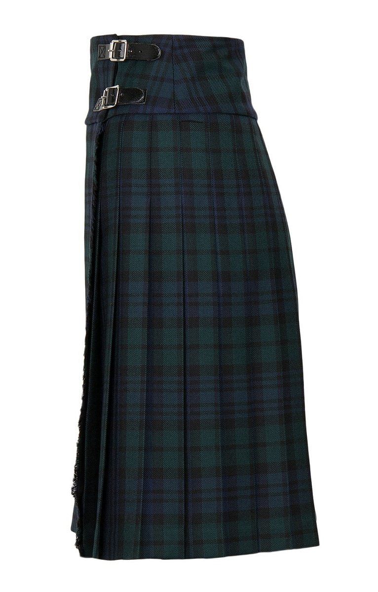 Black Watch Ladies Knee Length Plaid Tartan Kilt