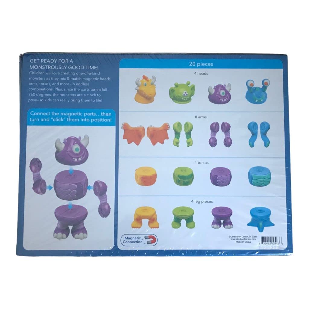 Lakeshore Create & Play Magnetic Monsters – Mix, Match & 360° Poseable Fun