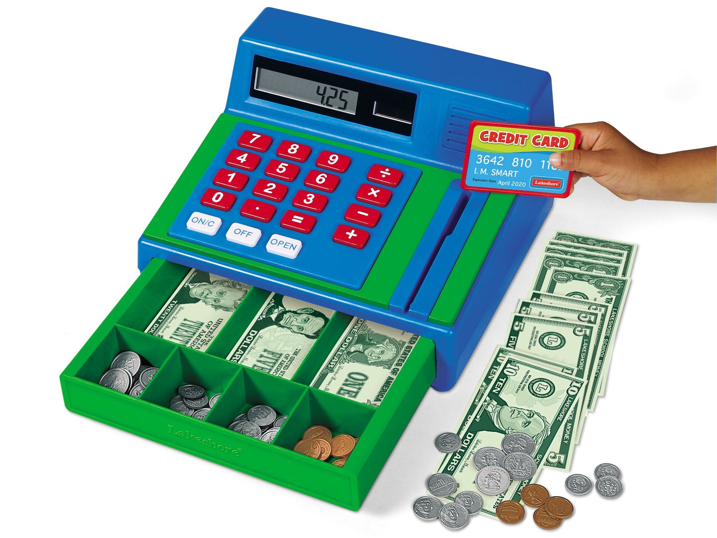 Lakeshore Real-Working Cash Register – Solar-Powered Pretend Play