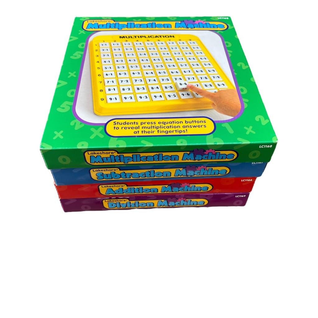 Lakeshore Self-Teaching Math Machines - Set of 4 | Independent Math Practice