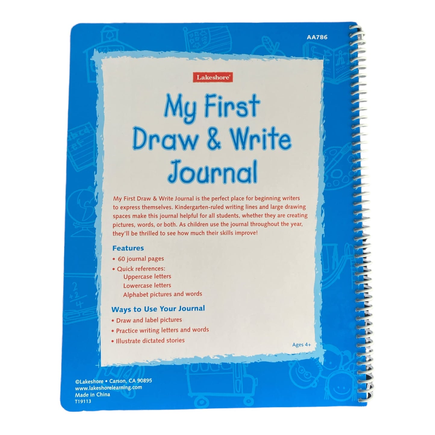 Lakeshore Young Writers Draw & Write Journal – Creative Writing & Drawing for Kids 4+