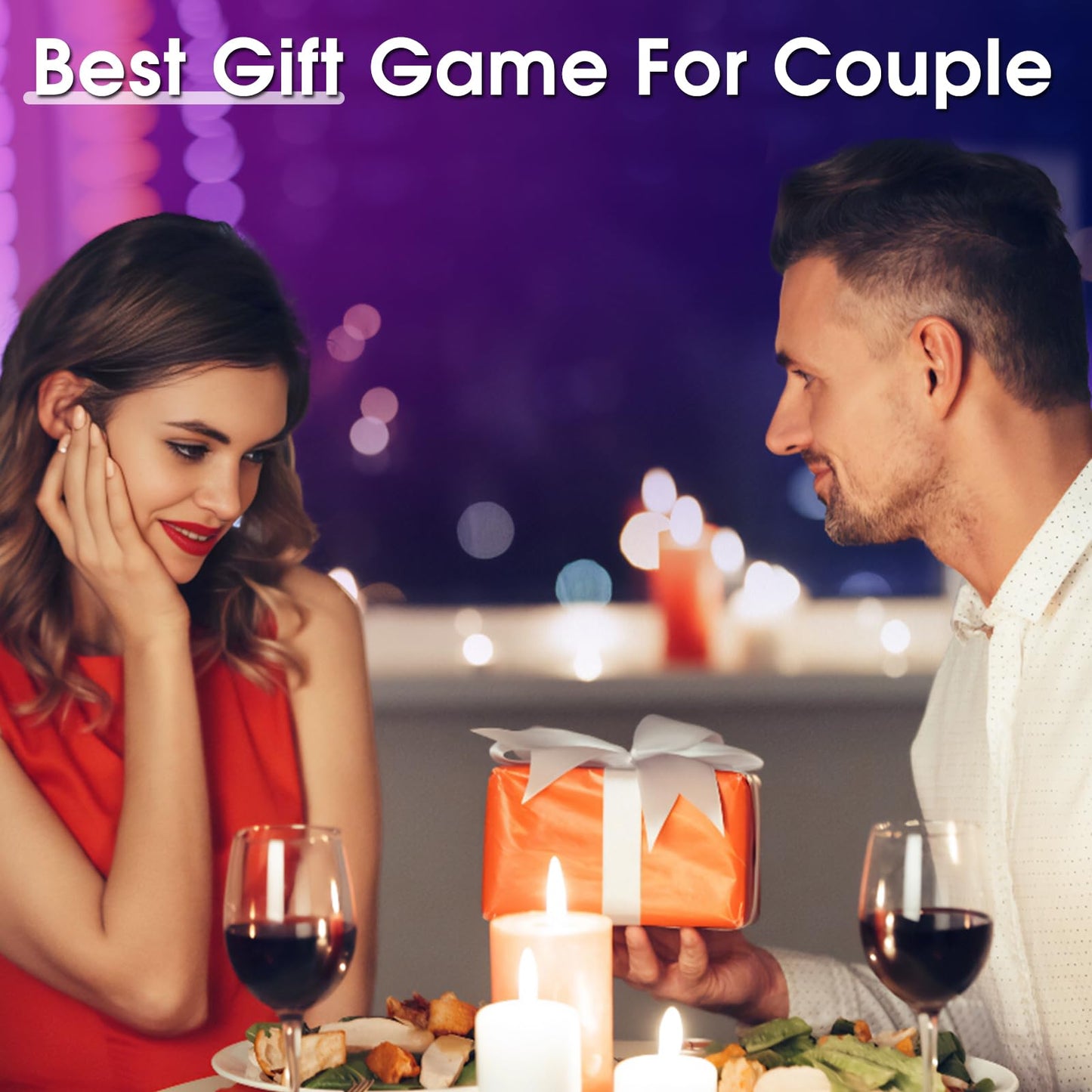 Lalamingo Date Night Dice – 6-Piece Romantic Game Set (Black & Red Acrylic)