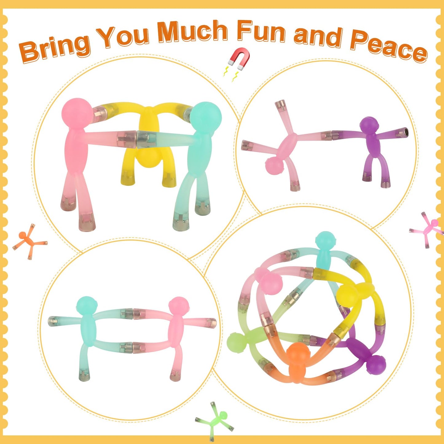 Laleay 12-Piece Magnetic People for Fridge – Fun Refrigerator Magnets for All Ages