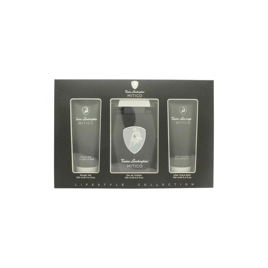Lamborghini Mitico Gift Set 125ml EDT + 100ml Shower Gel + 100ml Aftershave Balm