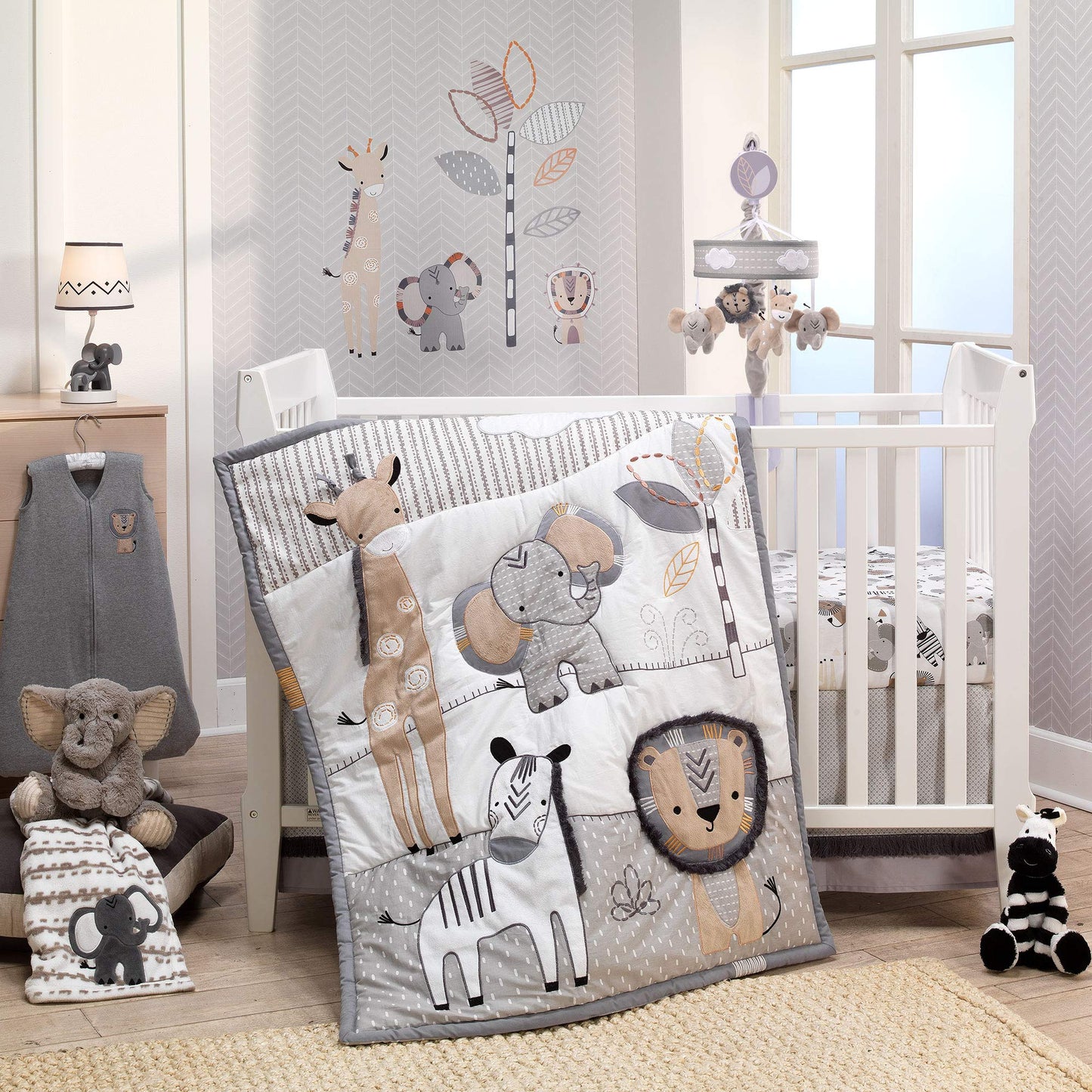 Lambs & Ivy Jungle Safari Gray Plush Elephant Toy – Jett