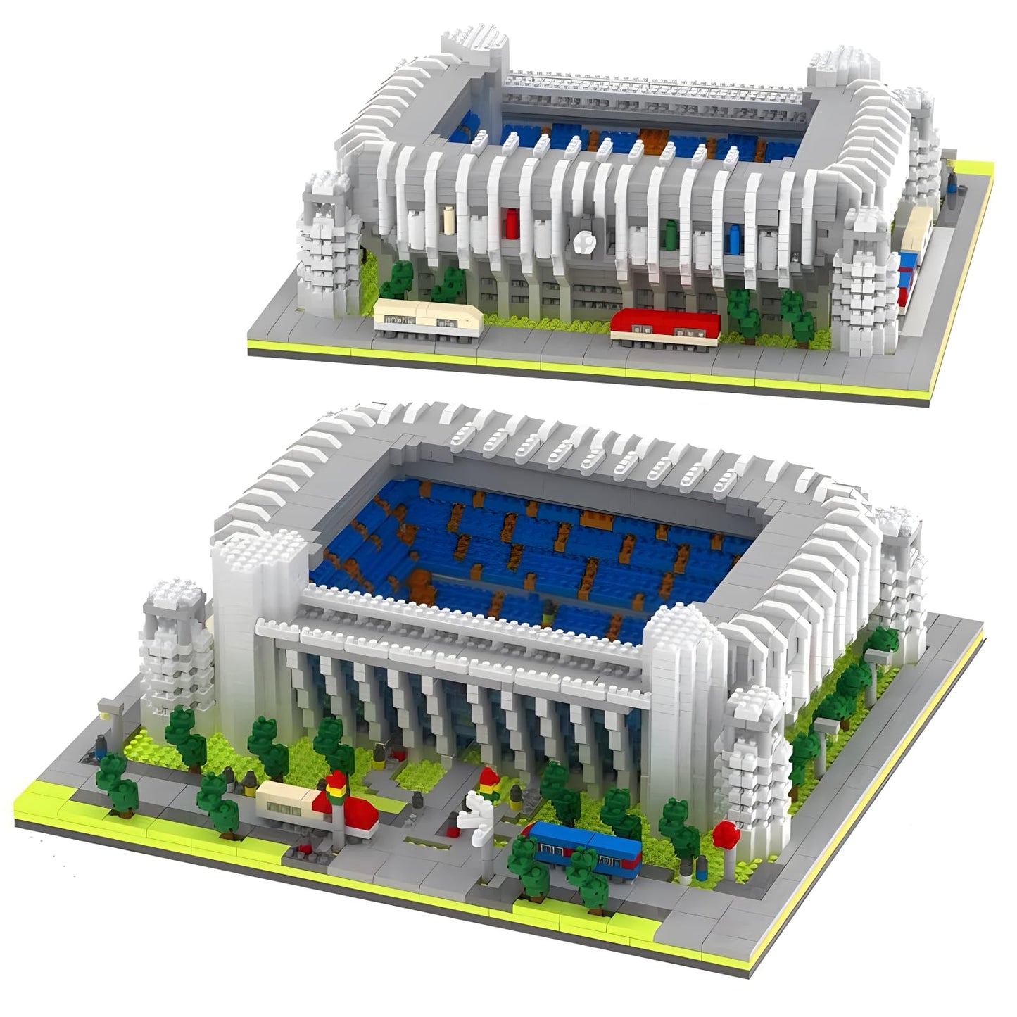 LANGLICHUN Madrid Style Soccer Stadium Micro Mini Building Blocks – 3500+ Pieces