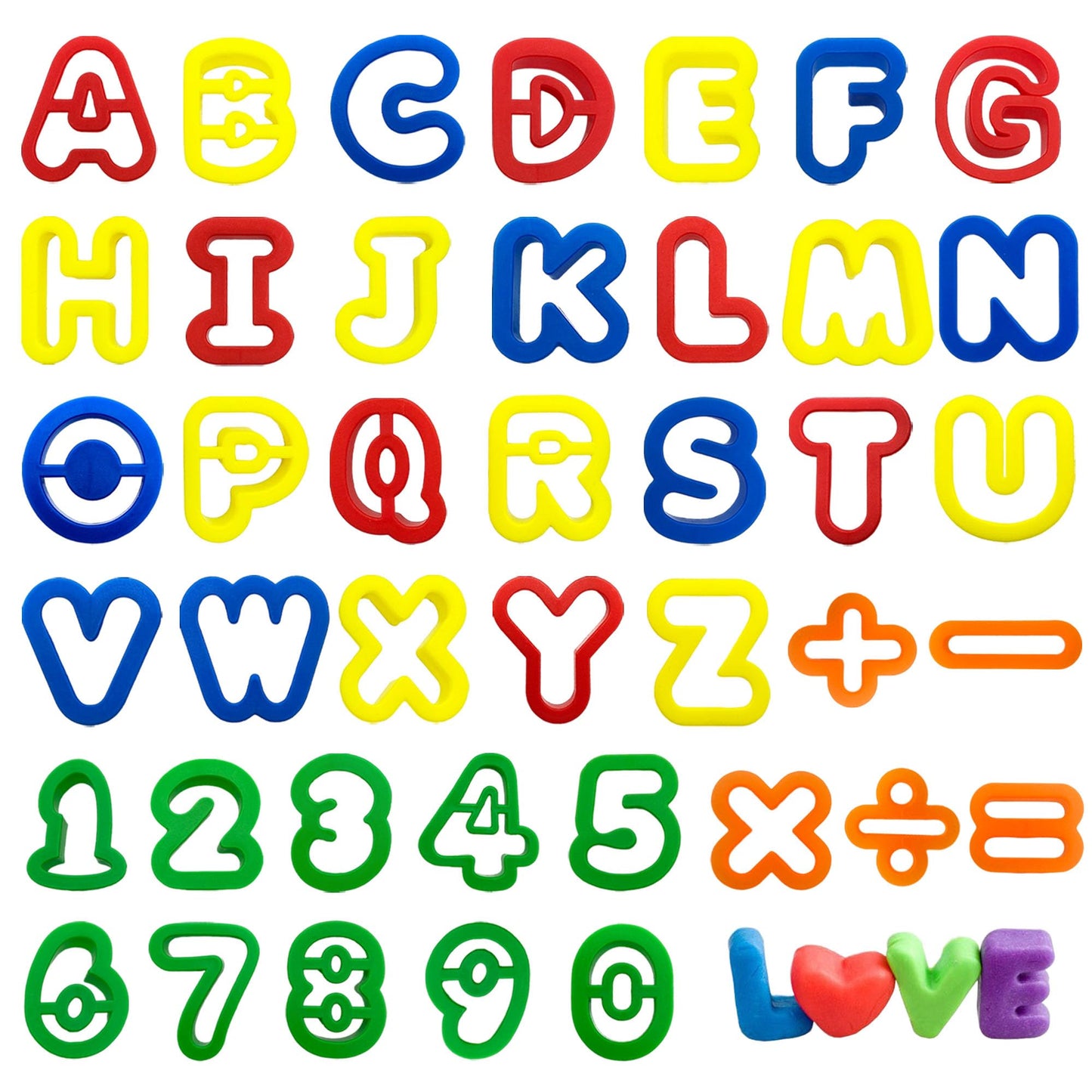 LanMa Dough Tool Set – Alphabet & Number Cutters for Creative Learning