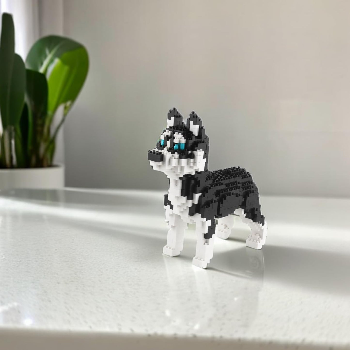 Larcele Micro Husky Building Blocks – 950-Piece Mini Pet Bricks KLJM-02