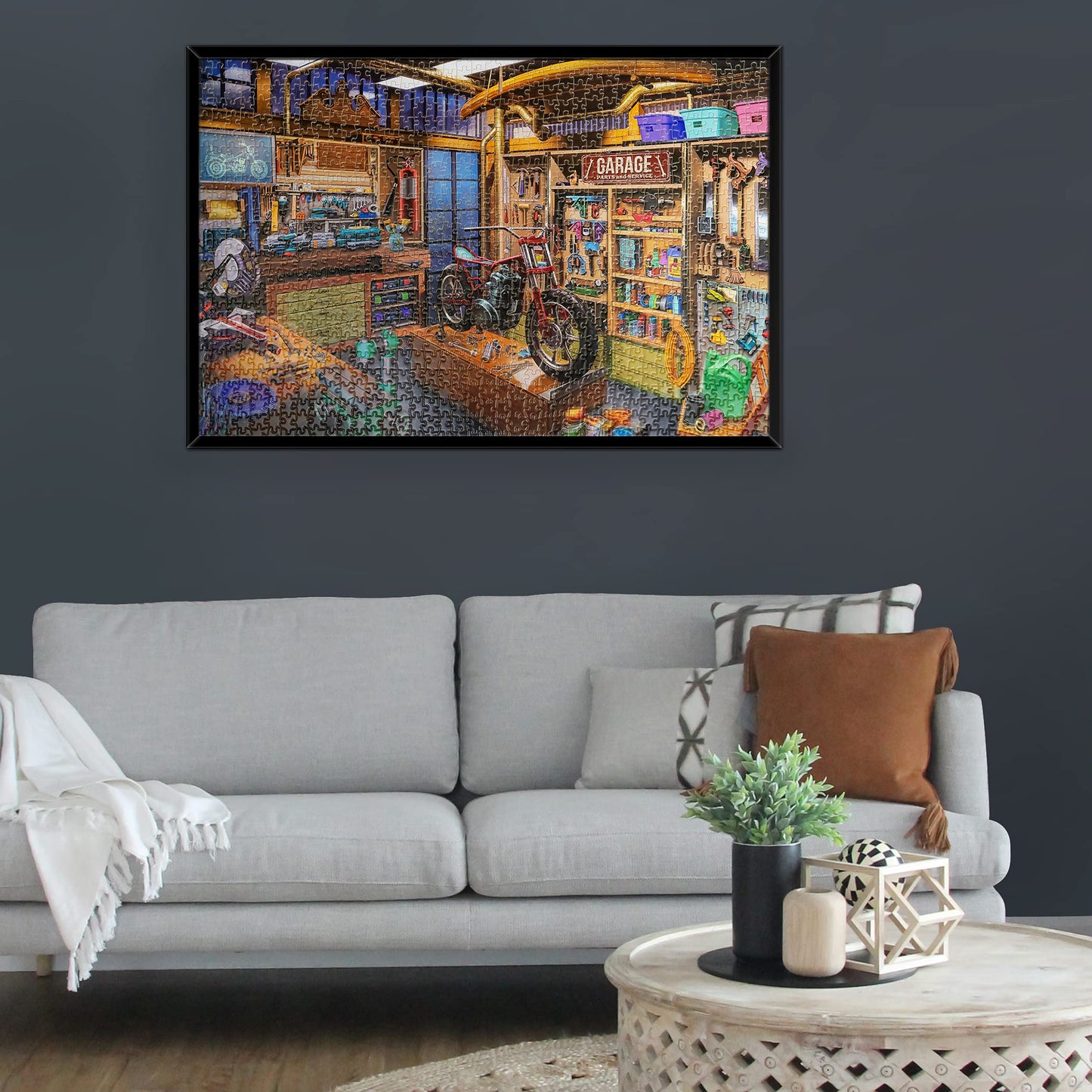 Lavievert 1000-Piece Jigsaw Puzzle – Garage Edition for Adults & Kids