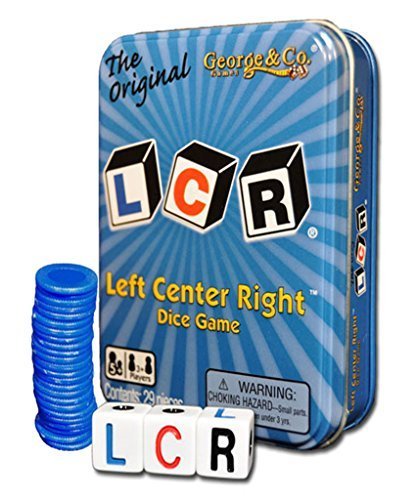 LCR Left Center Right Blue Tin – Classic Dice Game Set by LCR