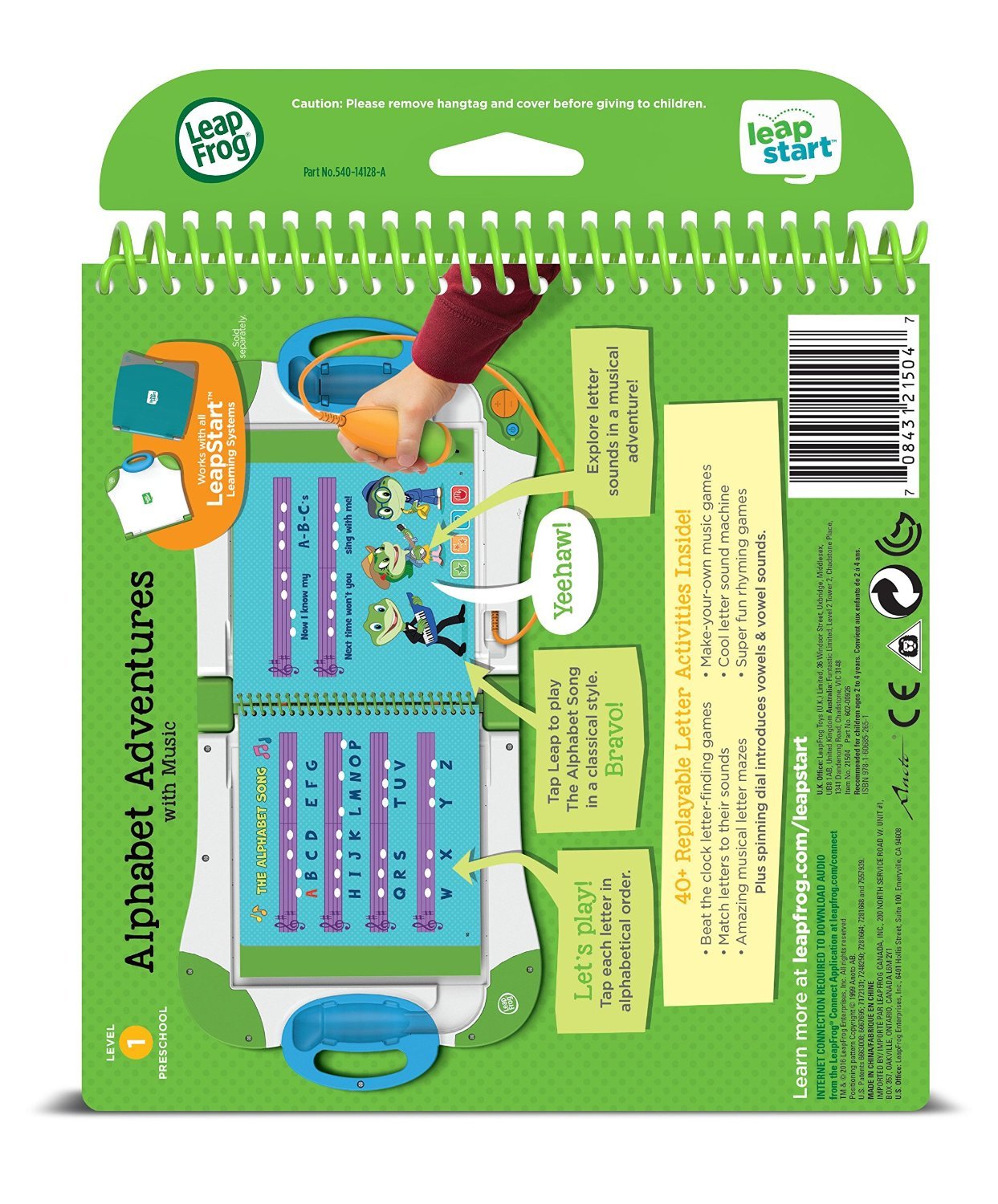 LeapFrog LeapStart Alphabet Adventures & Music Activity Book – Preschool Learning (Ages 2-4)