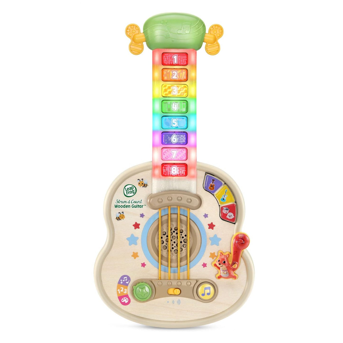 LeapFrog Strum and Count Wooden Guitar – Interactive Musical Toy for Toddlers