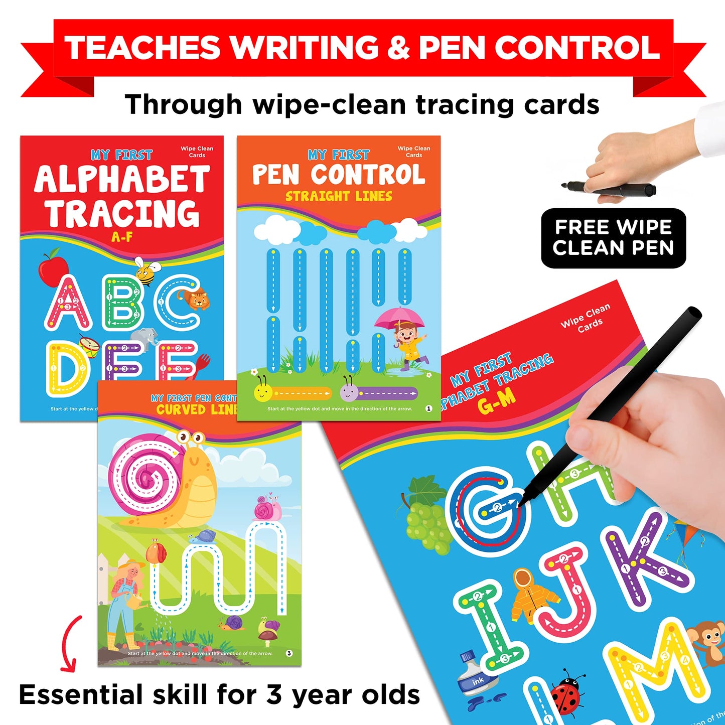 Learnabee Box Set for 3-Year-Olds — Educational Books, Puzzles & Safe Craft Activities