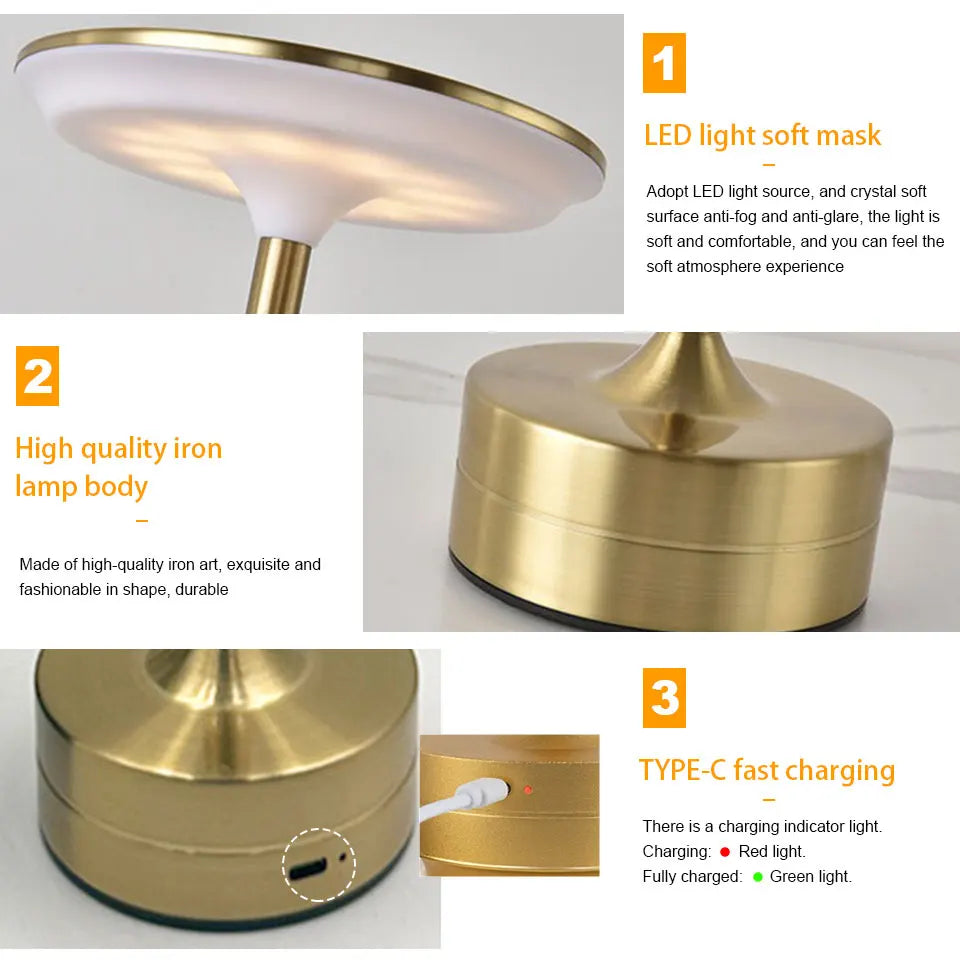 LED Table Lamp Touch Sensor Night Light