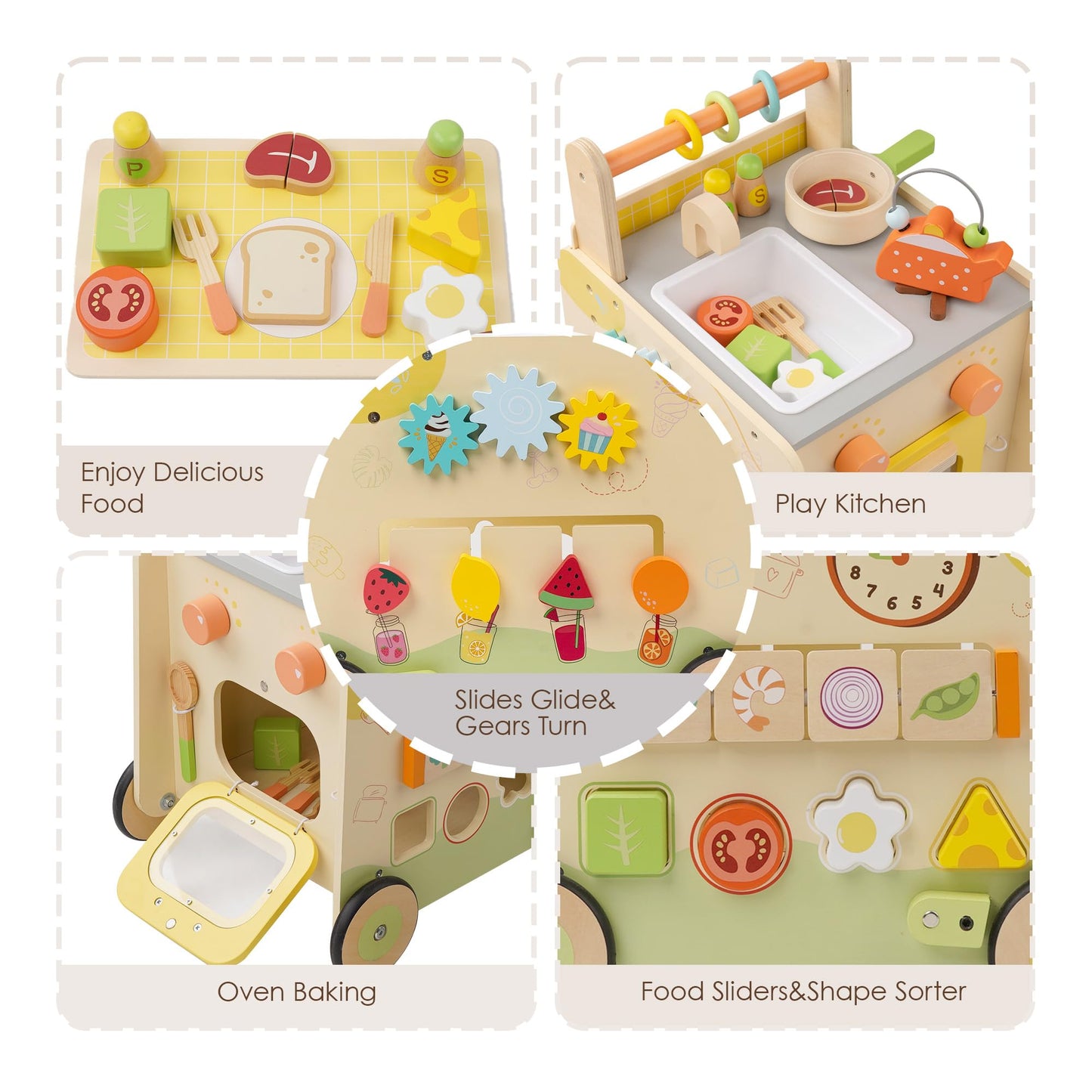 Leeshyah Wooden Baby Walker 3-in-1 Push Toy | Montessori Learning Center
