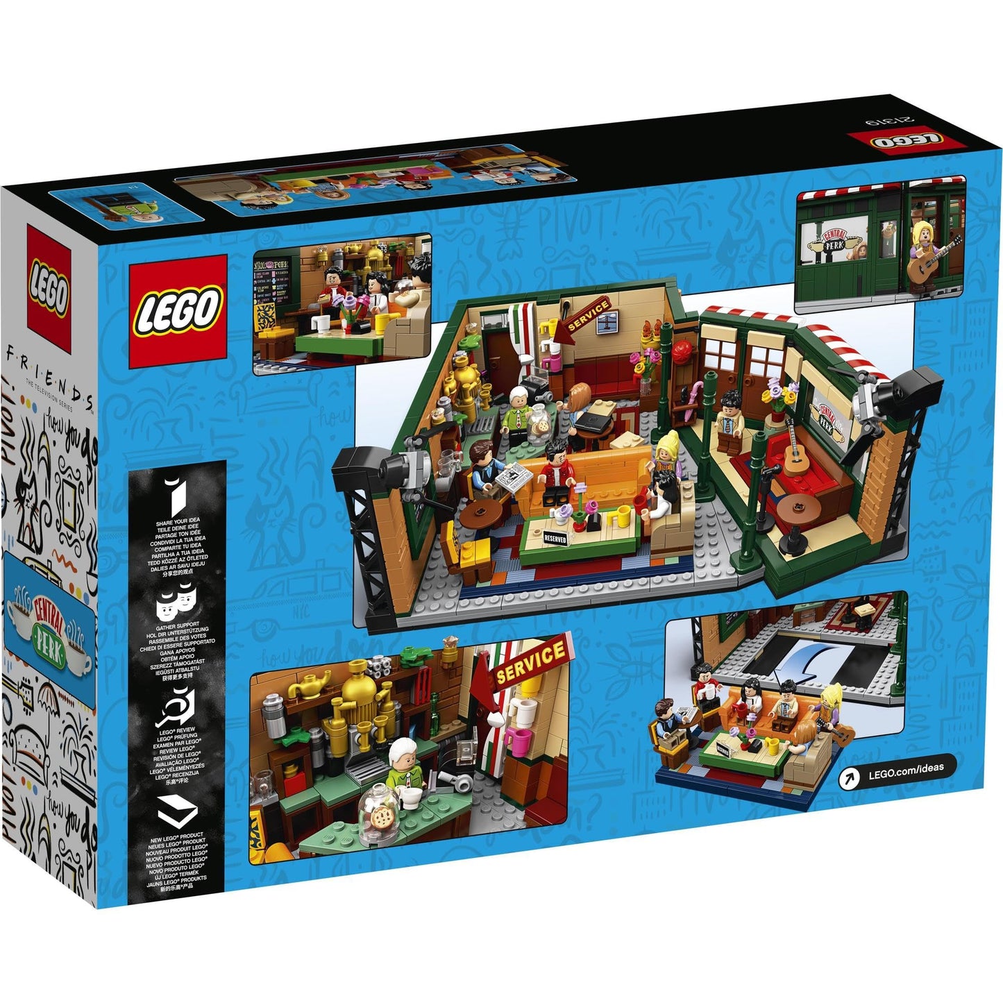 LEGO 21319 Central Perk – LEGO Ideas Set with 7 Friends Minifigures