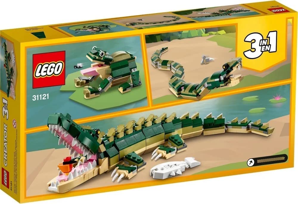 LEGO Creator 3-in-1 Crocodile 31121 Building Toy – 454 Pieces