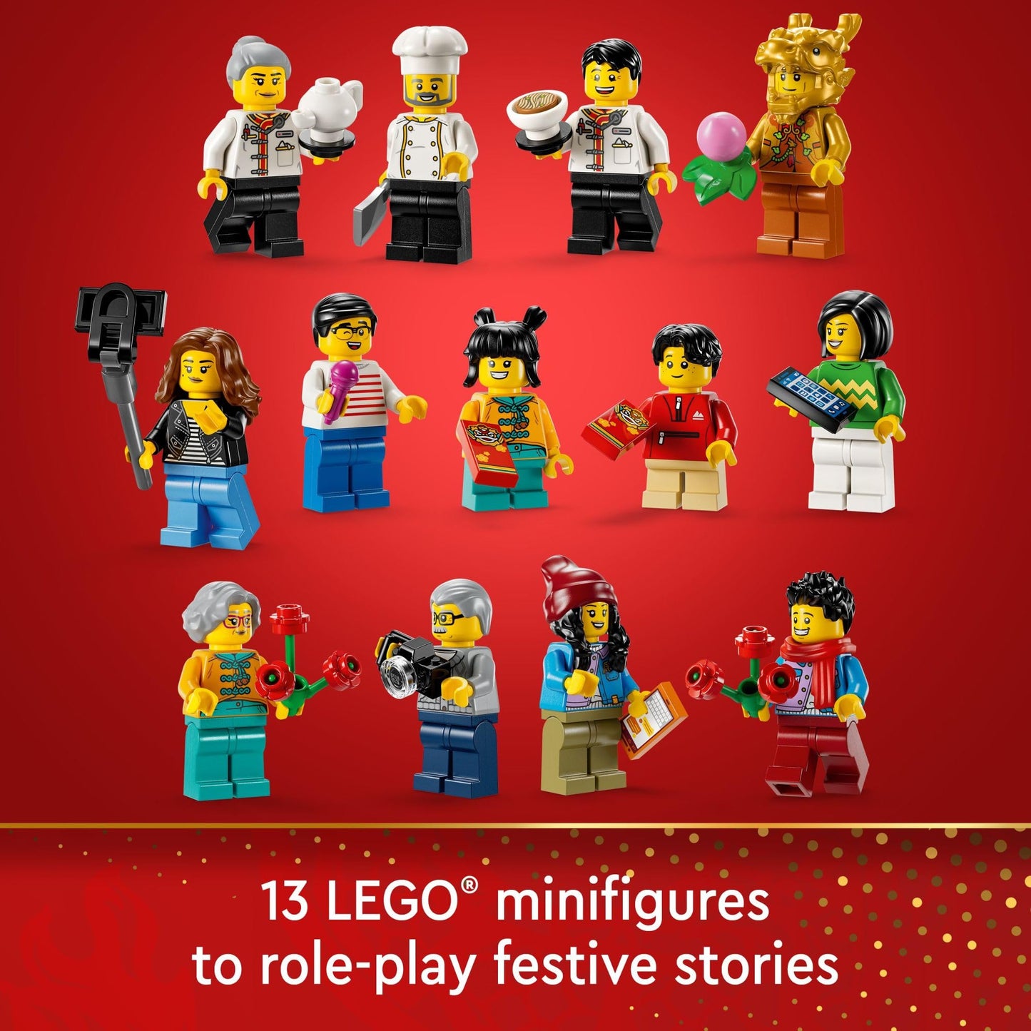 LEGO 80113 Spring Festival Family Reunion Celebration – Restaurant Playset with Kitchen & 13 Minifigures