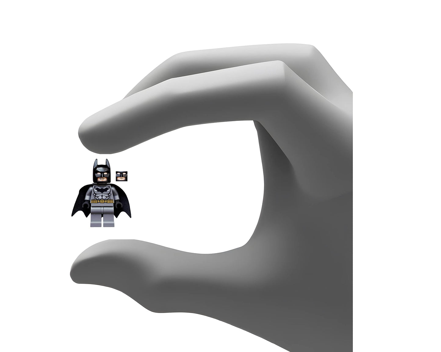 LEGO Batman Minifigure – Dark Gray with Gold Belt | DC Comics Super Heroes