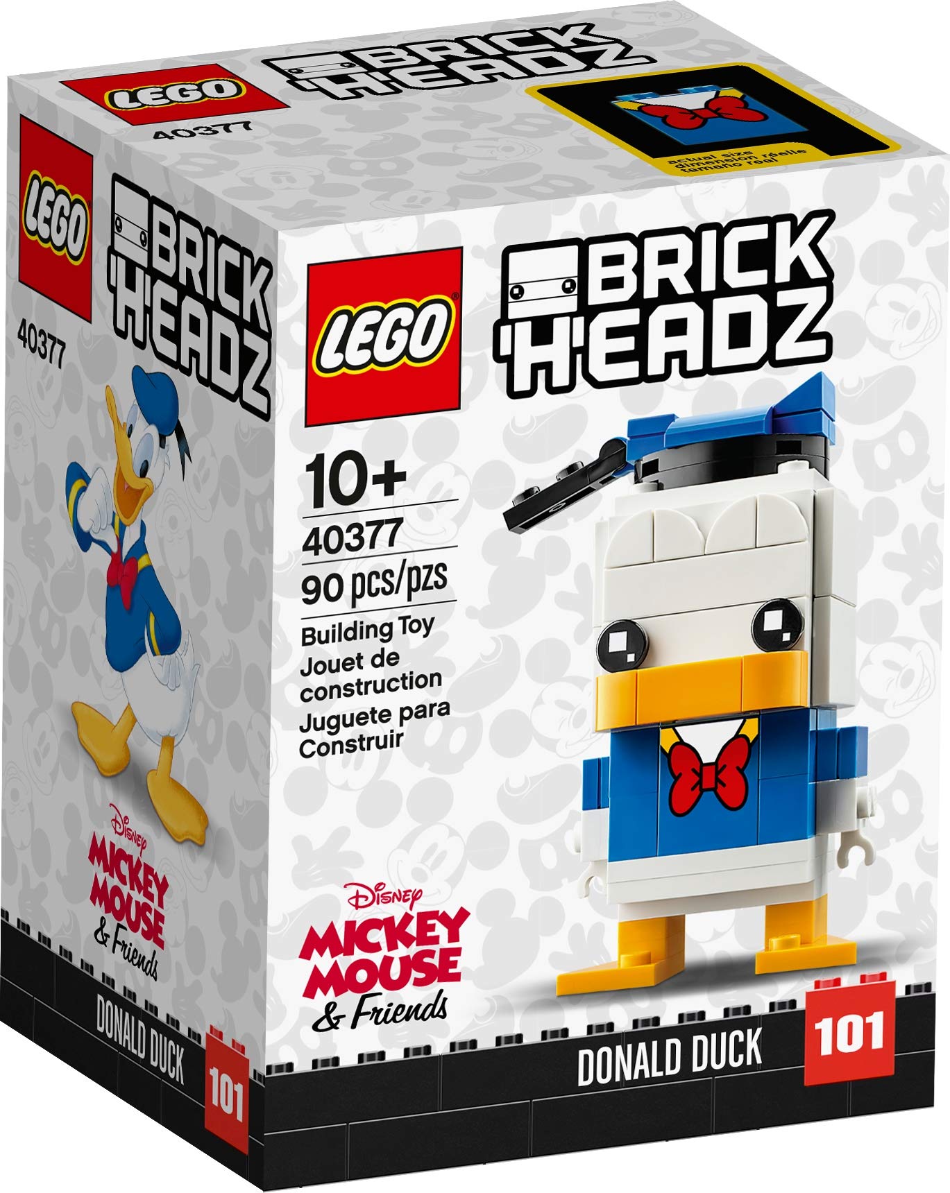 LEGO 40377 Brick Headz Donald Duck – Collectible Display Model