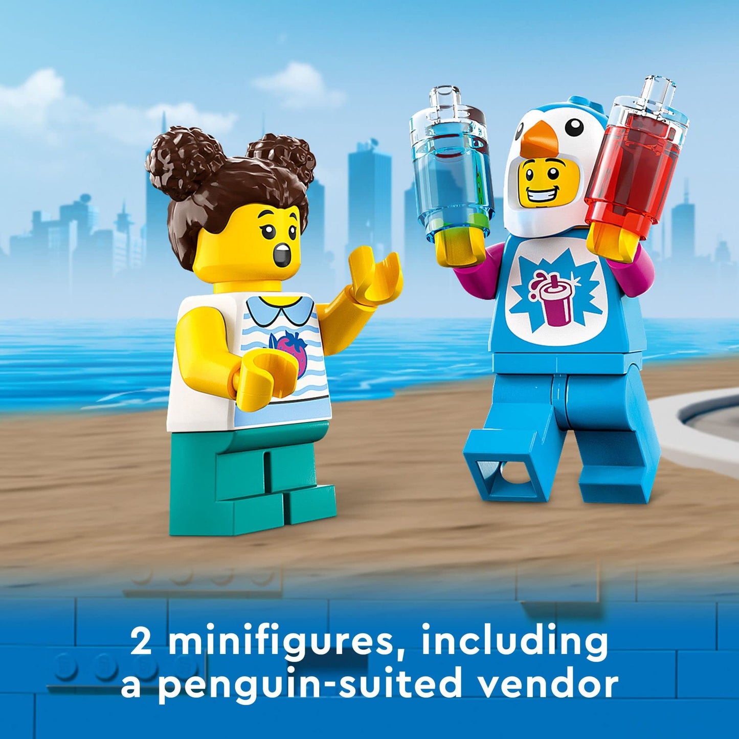 LEGO City Penguin Slushy Van 60384 – 194-Piece Building Toy with Minifigures