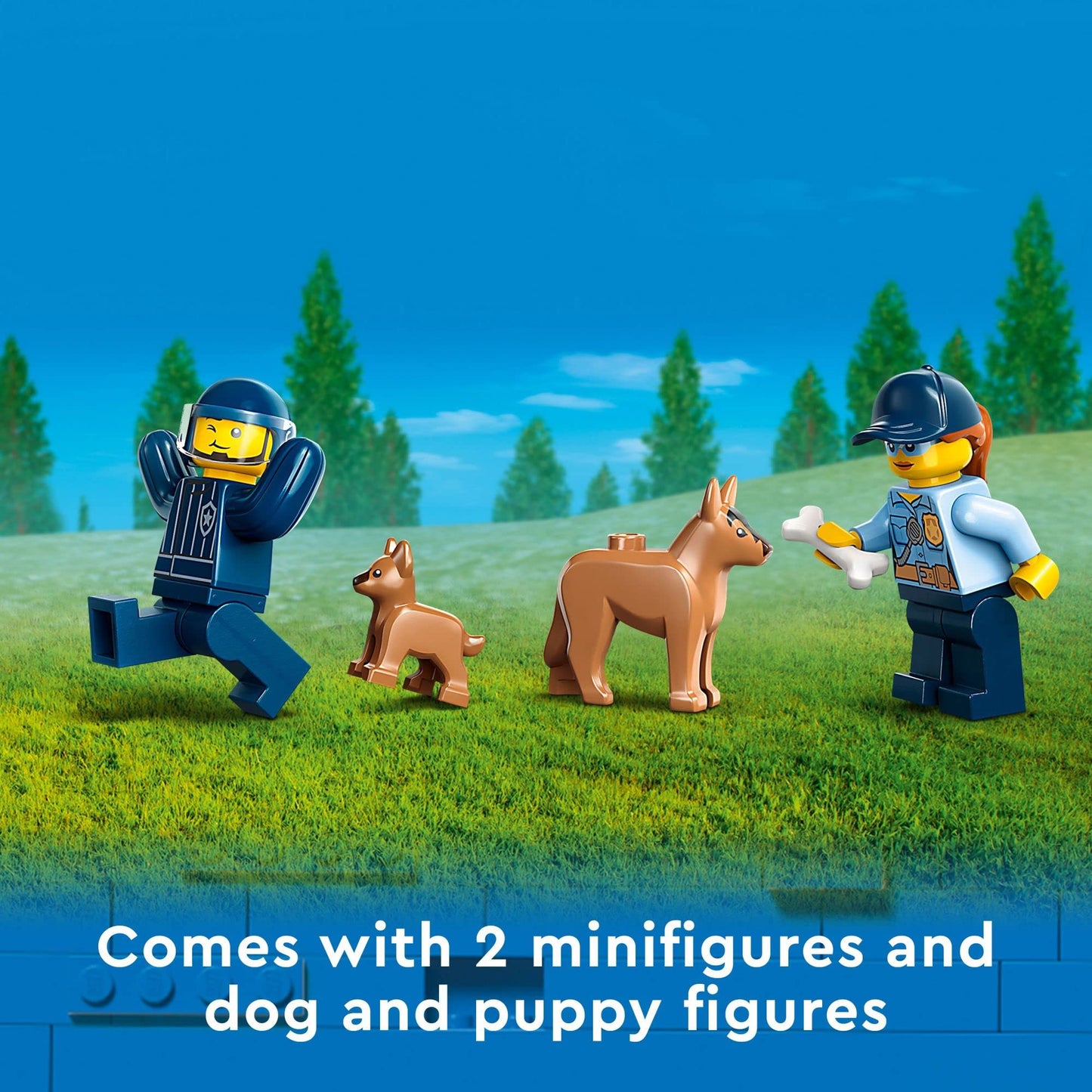 LEGO City Police Dog Training 60369 – SUV with Trailer, Obstacle Course & Puppy Figures