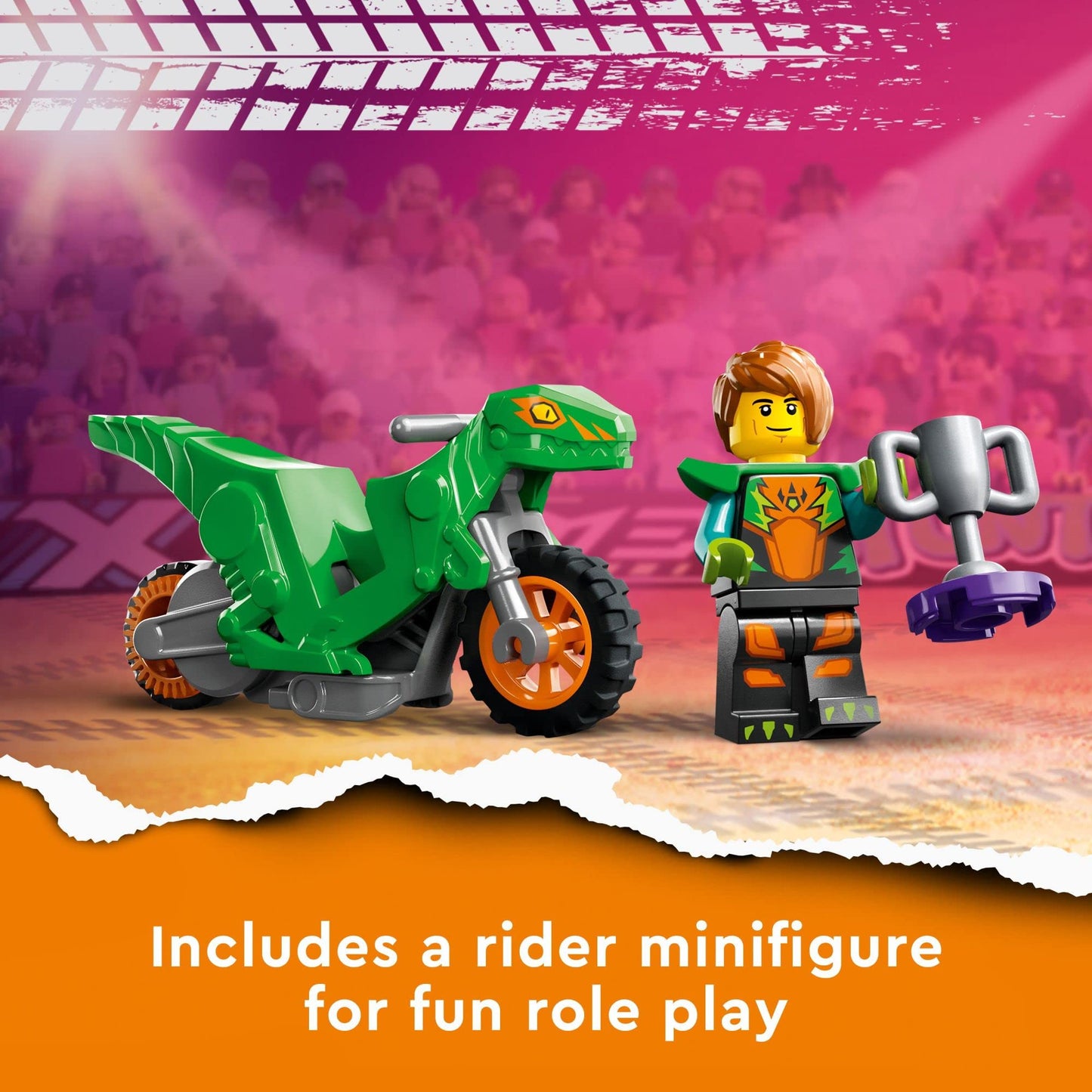 LEGO City Stuntz Dunk Stunt Ramp Challenge (60359) – 2-in-1 Flywheel Motorcycle & Stunt Rider