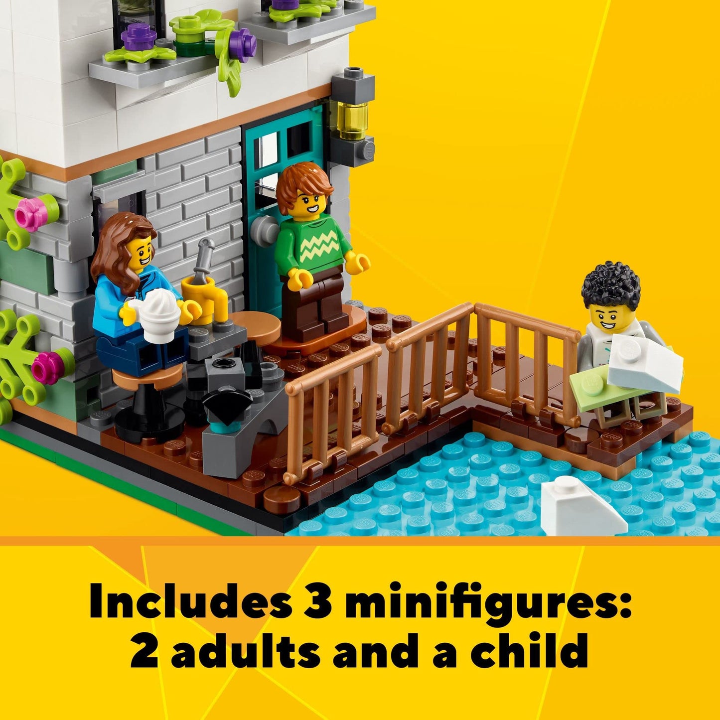 LEGO Creator 3-in-1 Cozy House – 808-Piece Building Toy with 3 Build Options (Ages 8+)