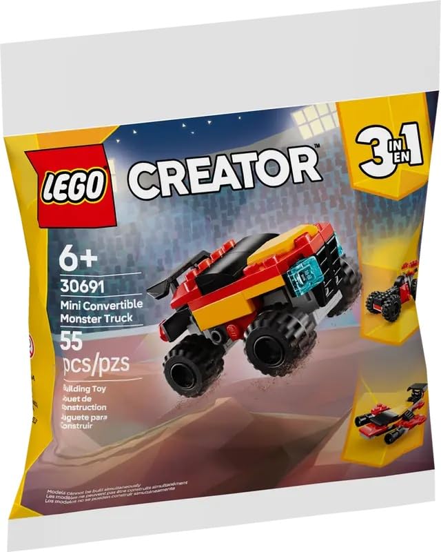 LEGO Creator 3-in-1 Mini Convertible Monster Truck 30691 | 3-in-1 Building Set