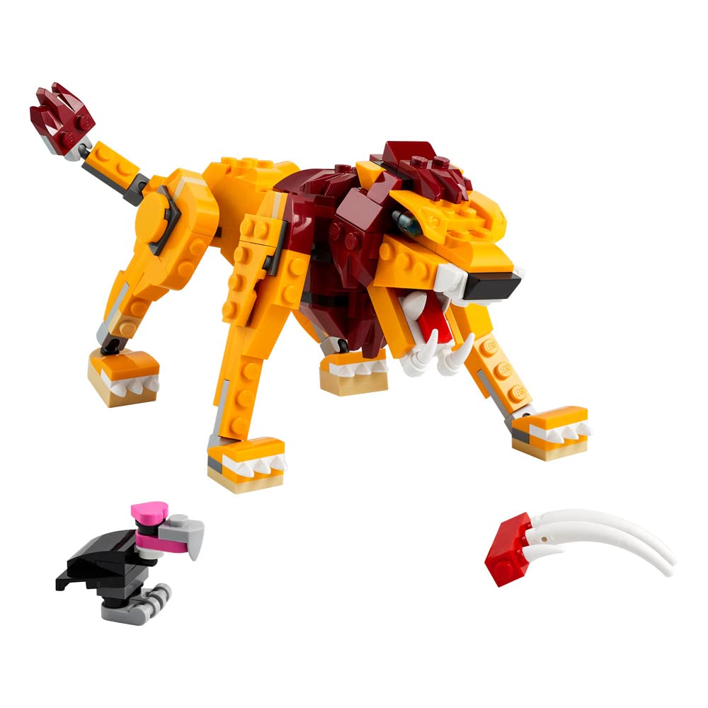 LEGO Creator 3in1 Wild Lion 31112 – 3-in-1 Animal Building Kit for Kids (224 Pieces)