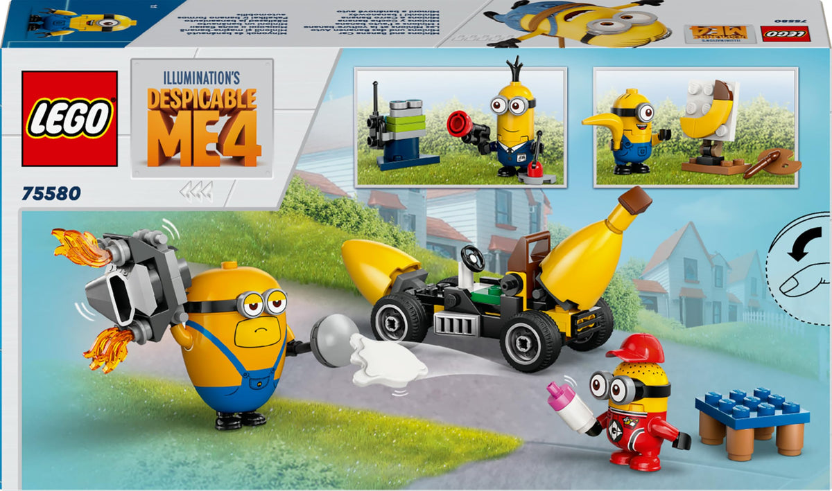 LEGO Despicable Me 4 Minions Banana Car Playset 75580 | Creative Minions Gift
