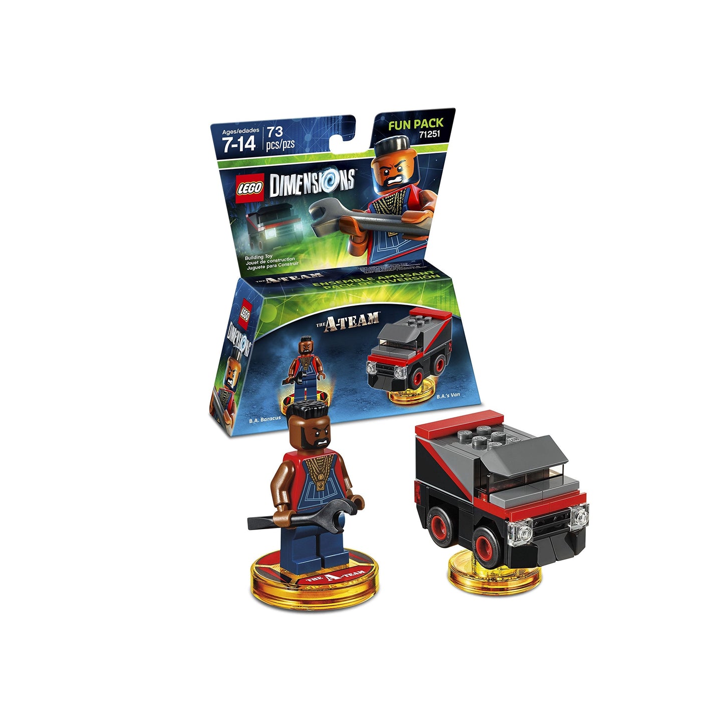 LEGO Dimensions B.A. Baracus Fun Pack – Not Machine Specific | A-Team Hero & 3-in-1 Vehicle