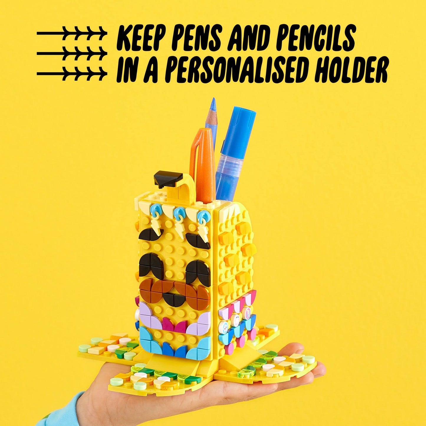 LEGO DOTS Cute Banana Pen Holder 41948 – Creative Desk Organizer for Kids