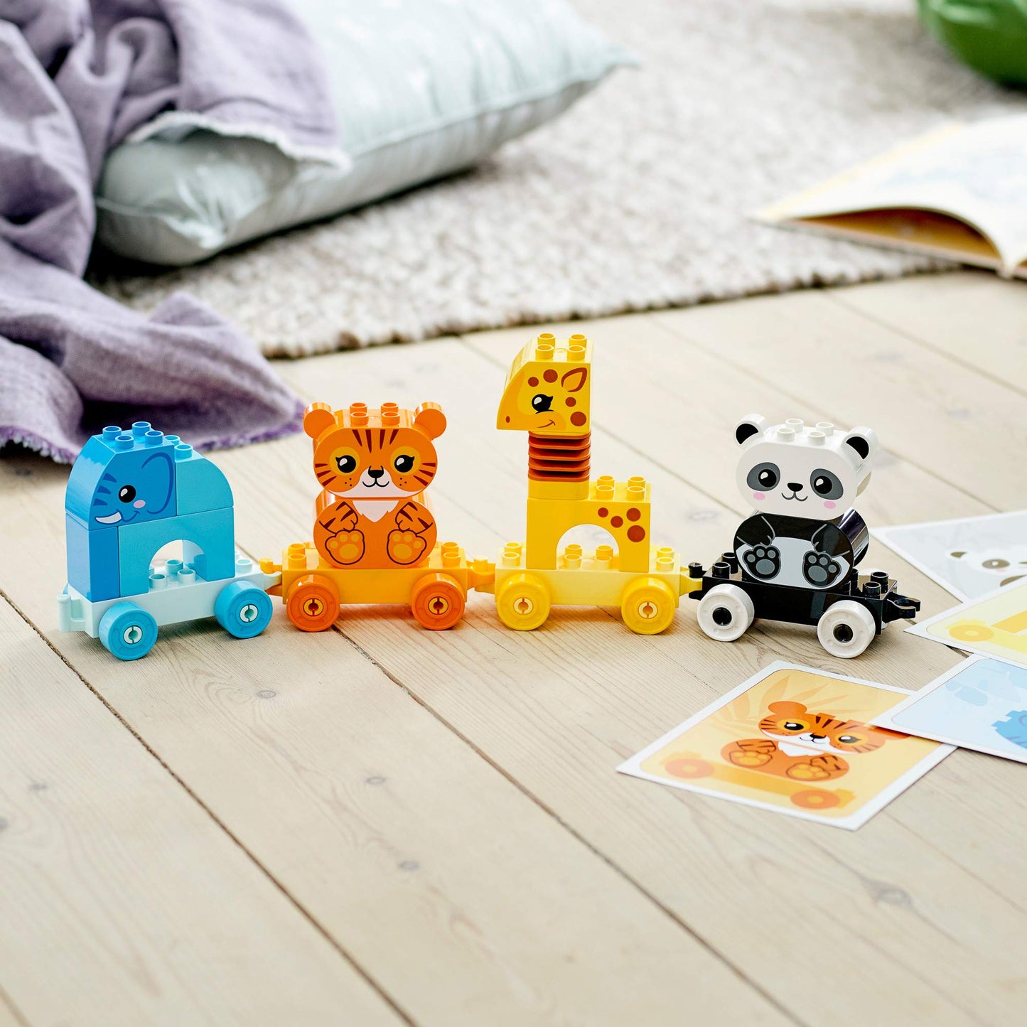LEGO DUPLO My First Animal Train 10955 – Toddler Learning Toy with Elephant, Tiger, Giraffe & Panda