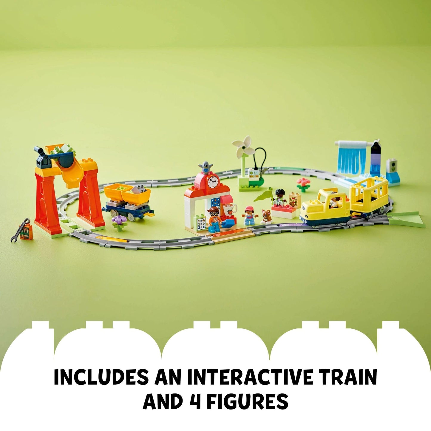 LEGO DUPLO Town Big Interactive Community Train Set 10428 – Interactive Toddler Train Toy for Ages 2+