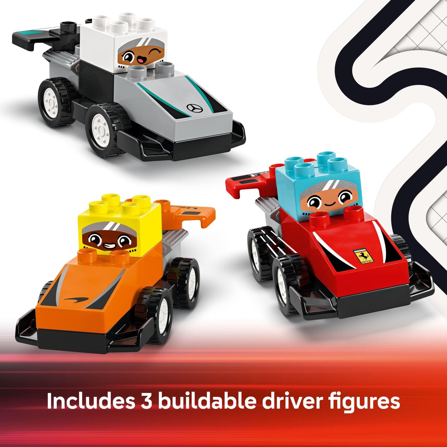 LEGO DUPLO Town F1 Race Cars & Drivers Playset 10445