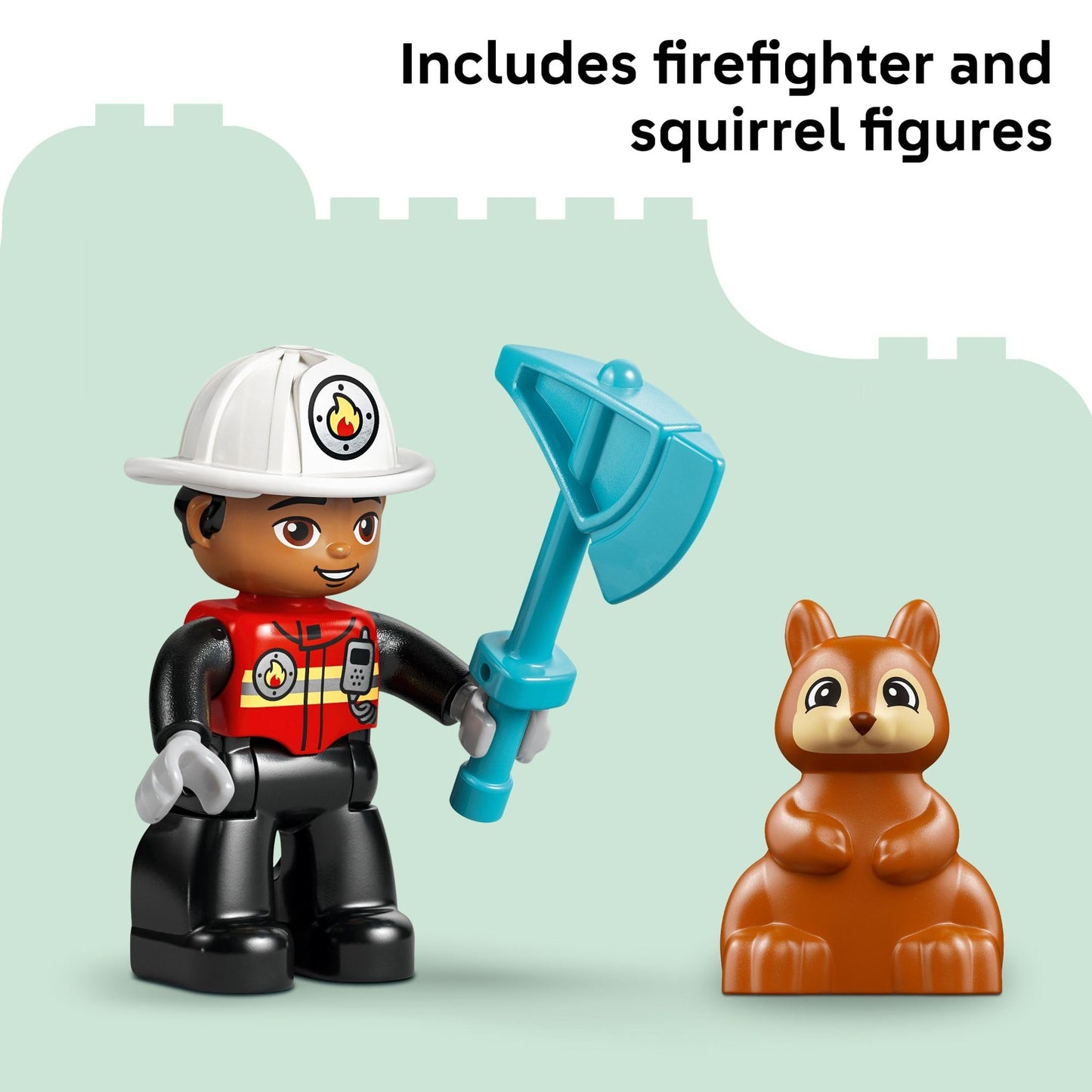 LEGO DUPLO Town Fire Truck with Hose and Firefighter (10473) – Building Toy for Toddlers 2+