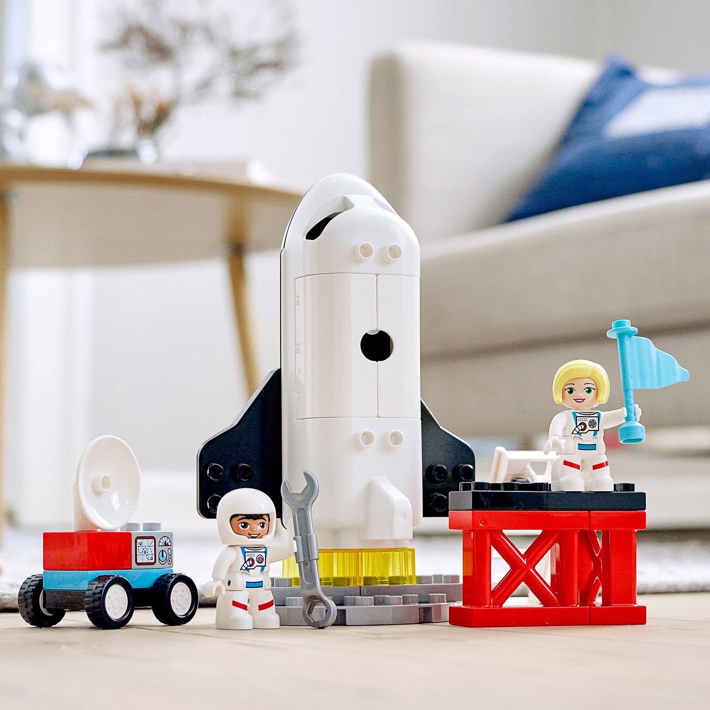 LEGO DUPLO Town Space Shuttle Mission Rocket Toy 10944 – Open-Ended Space Play for 2-4 Year Olds