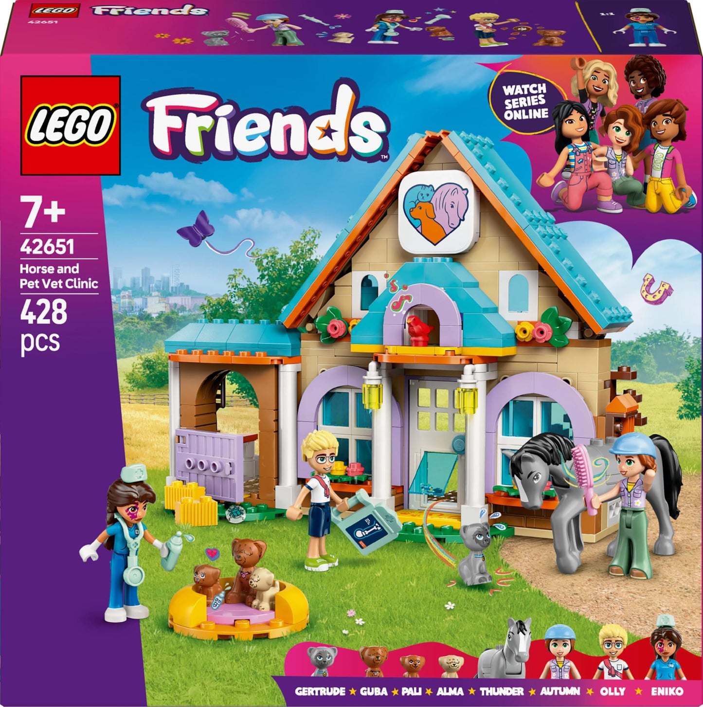 LEGO Friends Animal Hospital and Pets 42651 – Vet Clinic Playset for Kids 7+